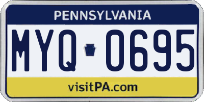 PA license plate MYQ0695