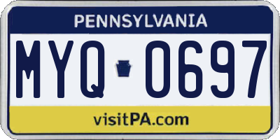 PA license plate MYQ0697