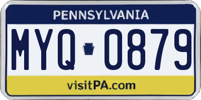 PA license plate MYQ0879