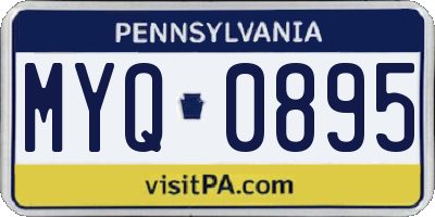 PA license plate MYQ0895