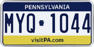 PA license plate MYQ1044