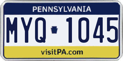 PA license plate MYQ1045