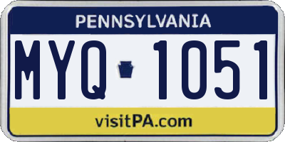 PA license plate MYQ1051