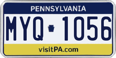 PA license plate MYQ1056