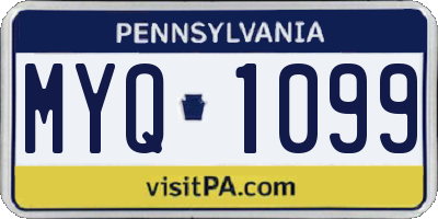 PA license plate MYQ1099