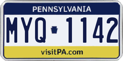 PA license plate MYQ1142