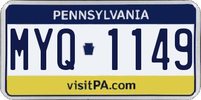 PA license plate MYQ1149