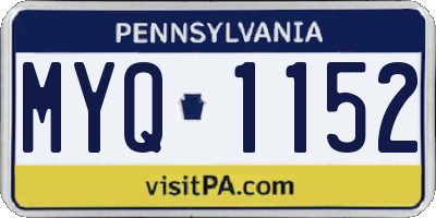 PA license plate MYQ1152