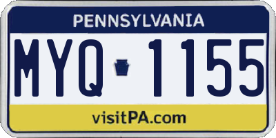 PA license plate MYQ1155