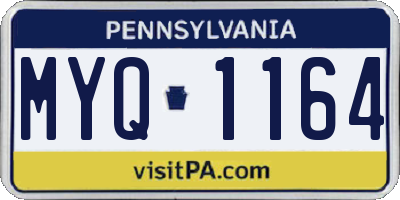 PA license plate MYQ1164