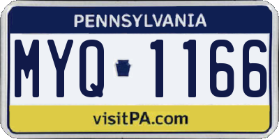 PA license plate MYQ1166