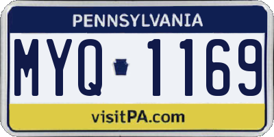PA license plate MYQ1169