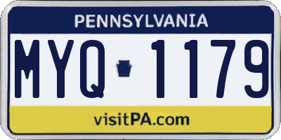 PA license plate MYQ1179