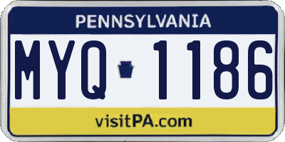 PA license plate MYQ1186