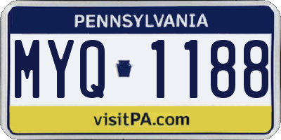 PA license plate MYQ1188