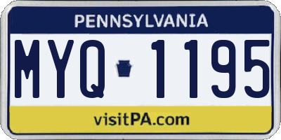 PA license plate MYQ1195