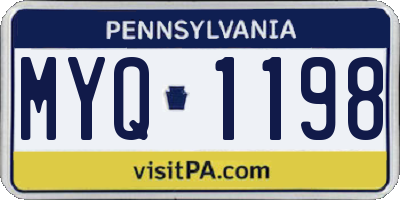 PA license plate MYQ1198