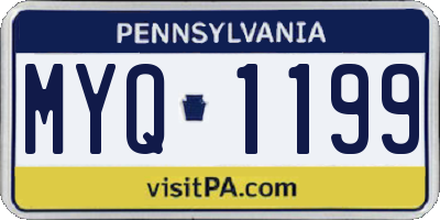 PA license plate MYQ1199