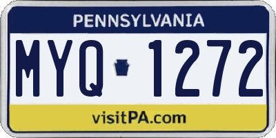 PA license plate MYQ1272
