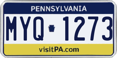 PA license plate MYQ1273