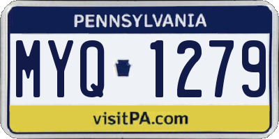 PA license plate MYQ1279