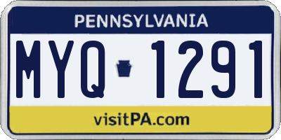 PA license plate MYQ1291