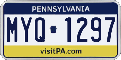 PA license plate MYQ1297