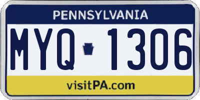 PA license plate MYQ1306