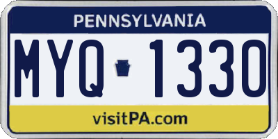PA license plate MYQ1330