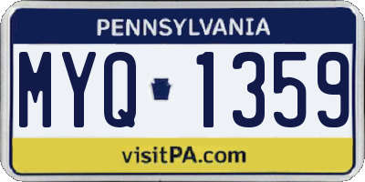PA license plate MYQ1359