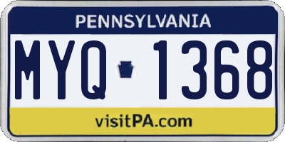 PA license plate MYQ1368