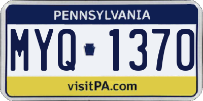PA license plate MYQ1370