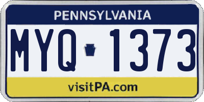 PA license plate MYQ1373