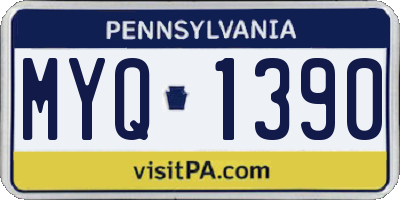 PA license plate MYQ1390