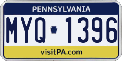 PA license plate MYQ1396