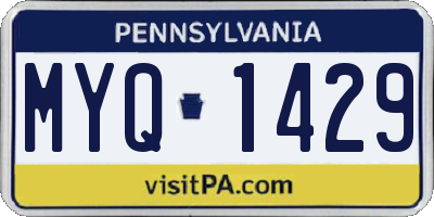 PA license plate MYQ1429