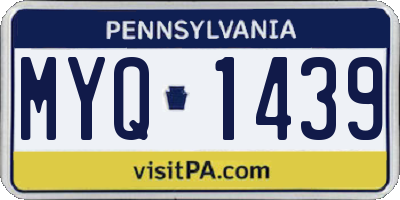 PA license plate MYQ1439