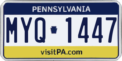 PA license plate MYQ1447