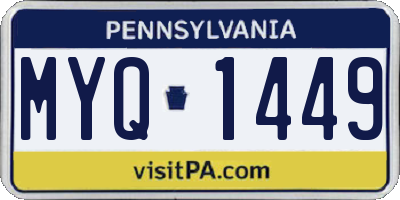 PA license plate MYQ1449