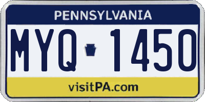 PA license plate MYQ1450