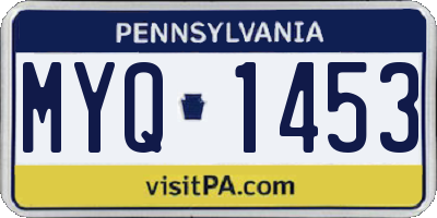 PA license plate MYQ1453