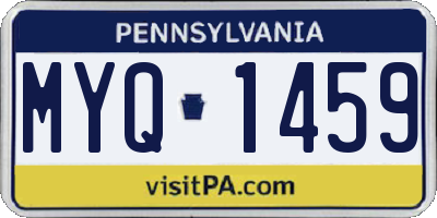 PA license plate MYQ1459