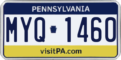 PA license plate MYQ1460