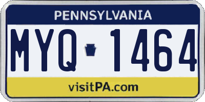 PA license plate MYQ1464