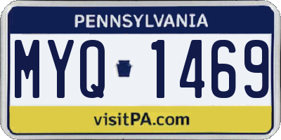 PA license plate MYQ1469
