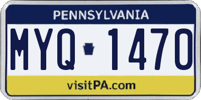 PA license plate MYQ1470
