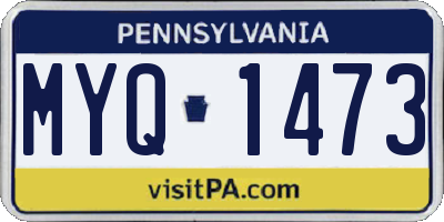 PA license plate MYQ1473