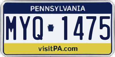 PA license plate MYQ1475