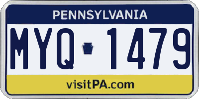 PA license plate MYQ1479