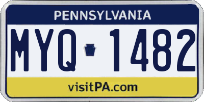 PA license plate MYQ1482